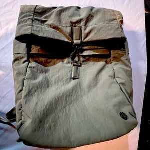 Used Lululemon Olive green backpack